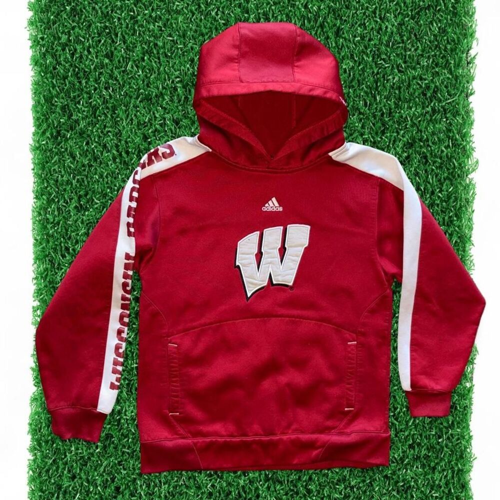 Adidas Red and Burgundy Hoodie
